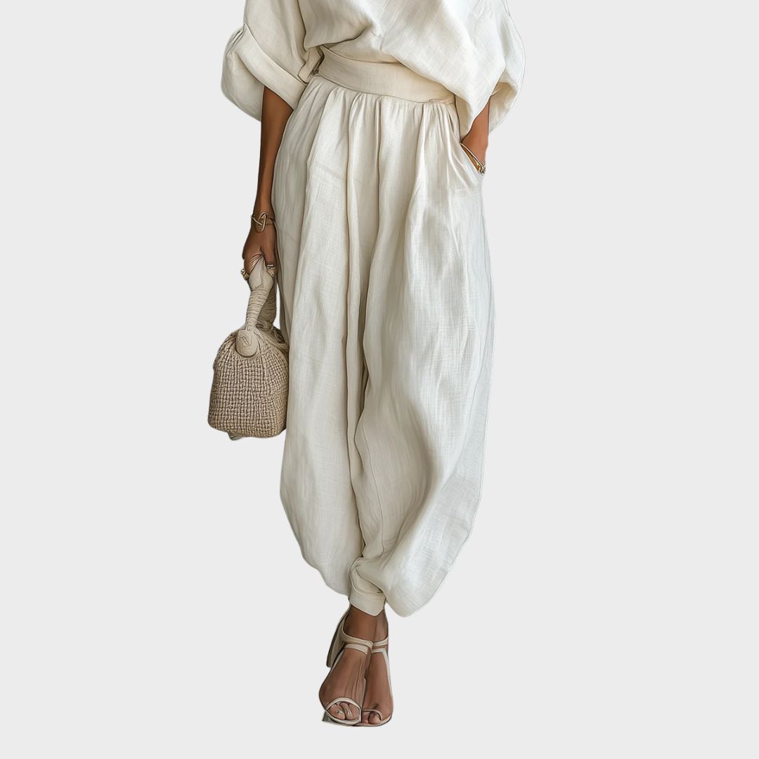 Annamária – Ensemble en toile premium à manches tombantes