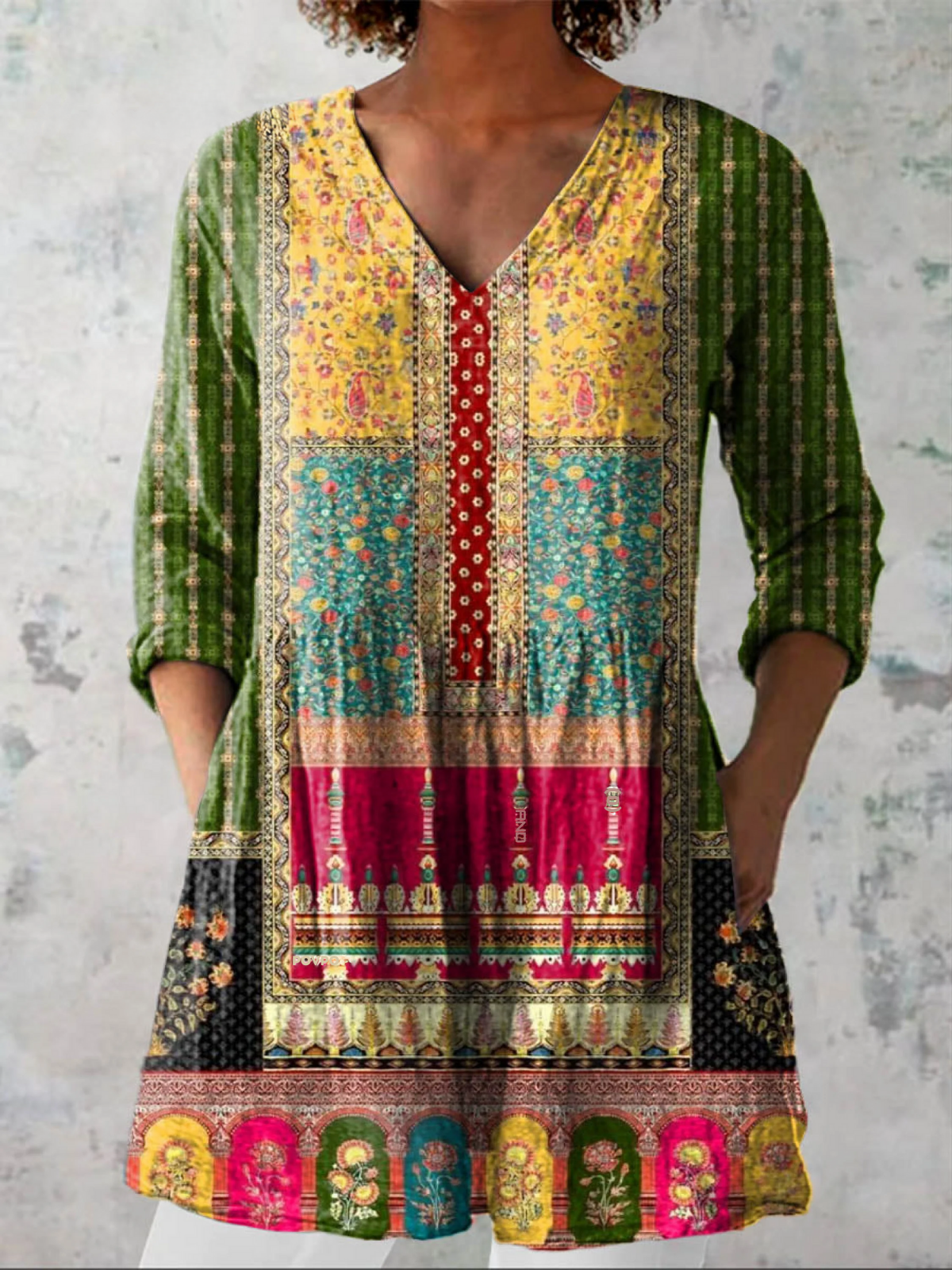 Emilie | Longue Blouse à Col V
