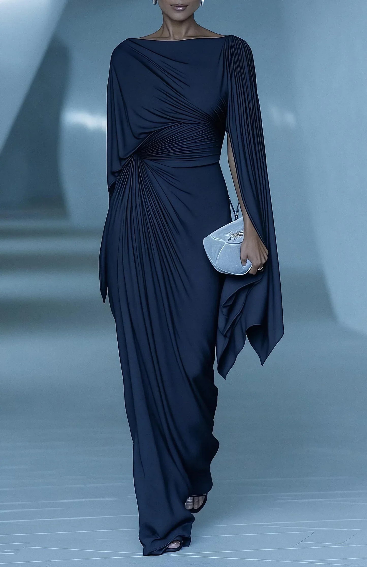 Robe Maxi Drapée Plissée Melyssa™
