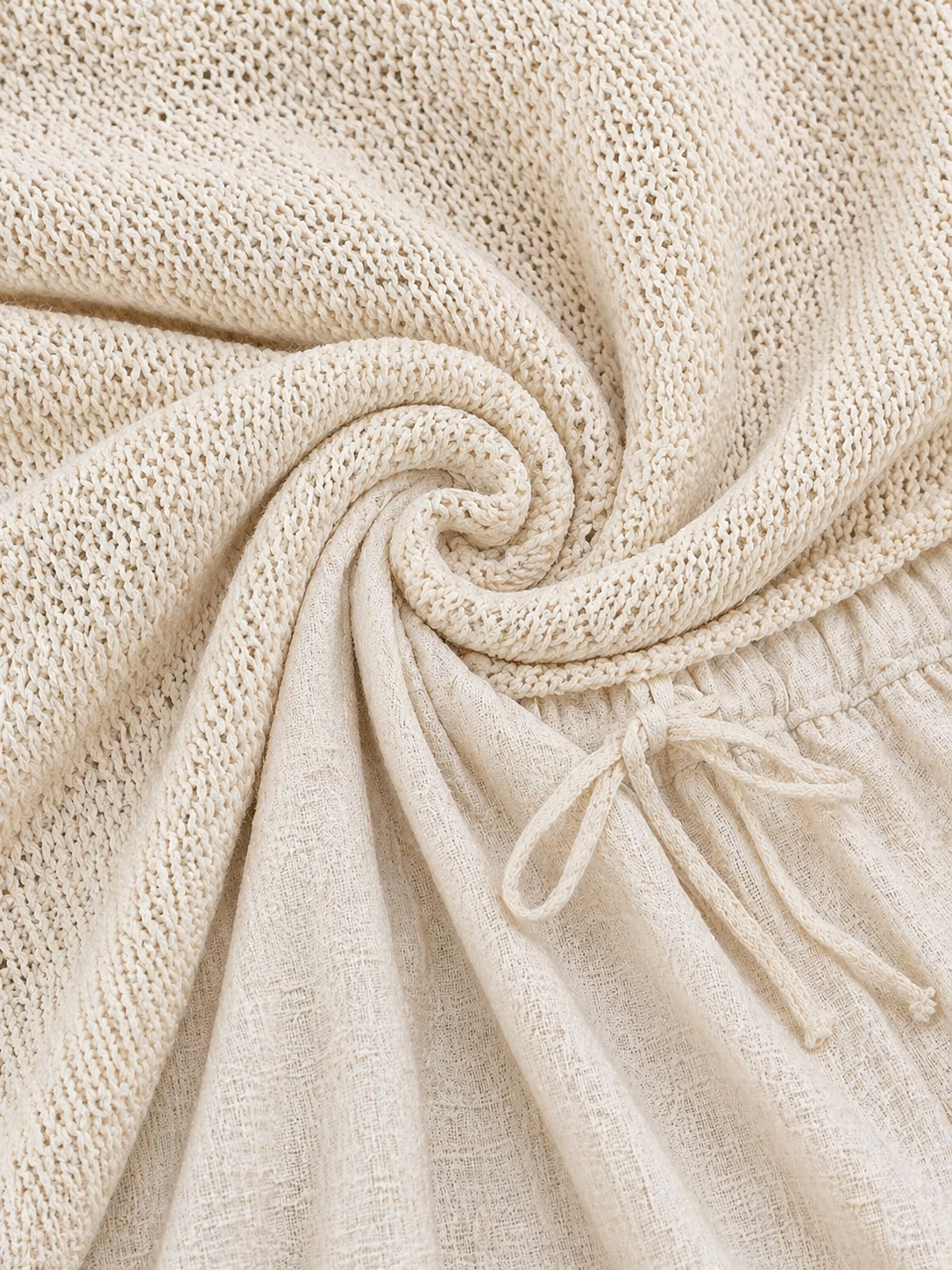 Zafira – Ensemble Haut en Tricot Moderne de Minorque et Pantalon Large