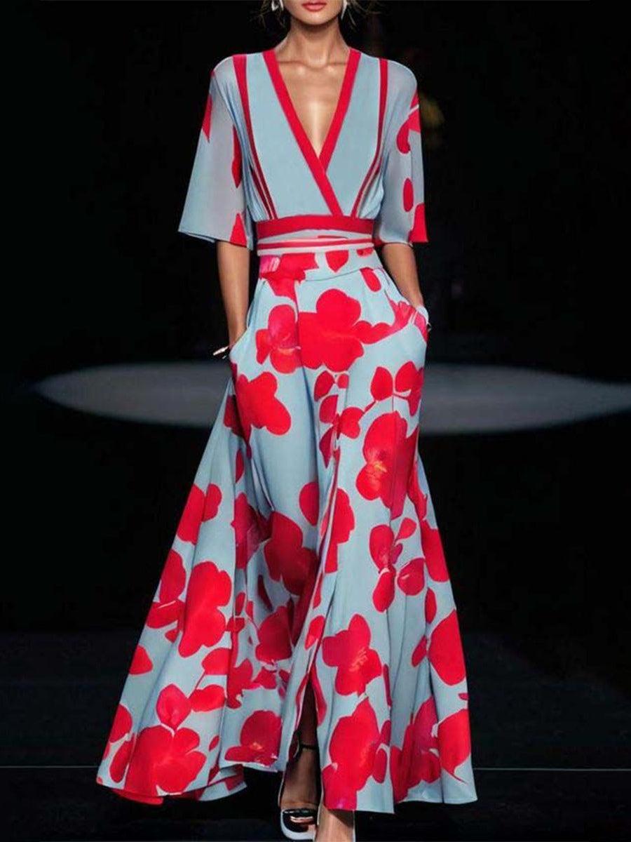 Lea | Ensemble Élégant Maxi Robe Midi Glamour Bord de Mer