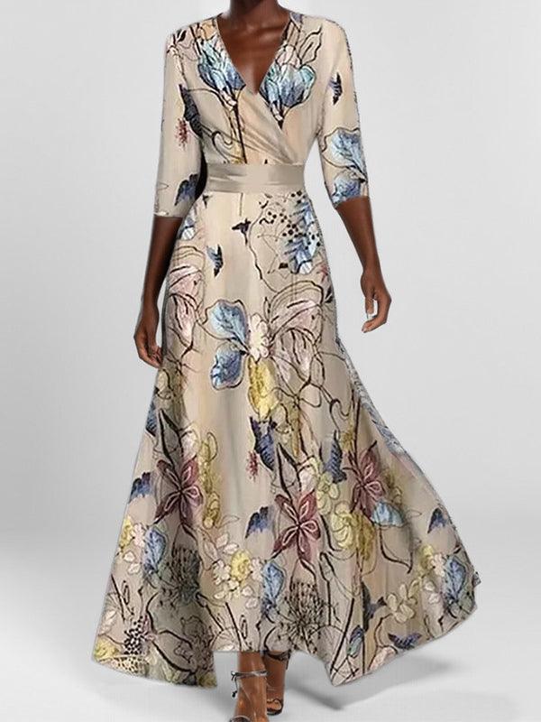 Lea | Ensemble Élégant Maxi Robe Midi Glamour Bord de Mer