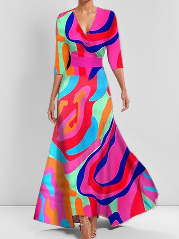 Lea | Ensemble Élégant Maxi Robe Midi Glamour Bord de Mer