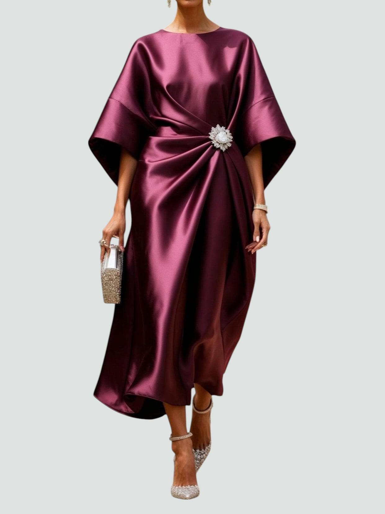Robe Longue Satinée Élégante Lona™