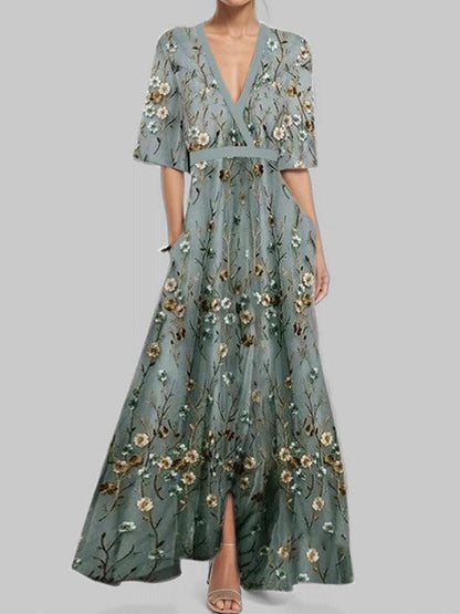 Lea | Ensemble Élégant Maxi Robe Midi Glamour Bord de Mer
