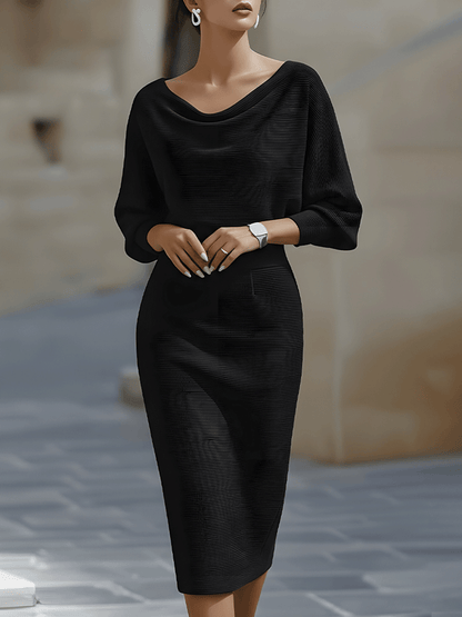 Winnie™ | Robe minimaliste manches drapées