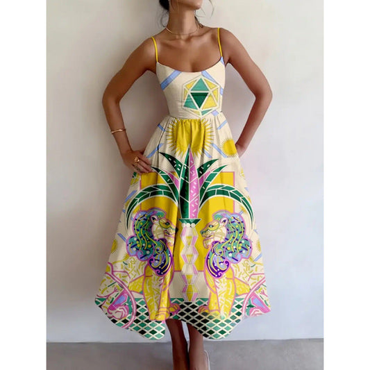 Zephyrelle | Robe Midi Temple du Soleil