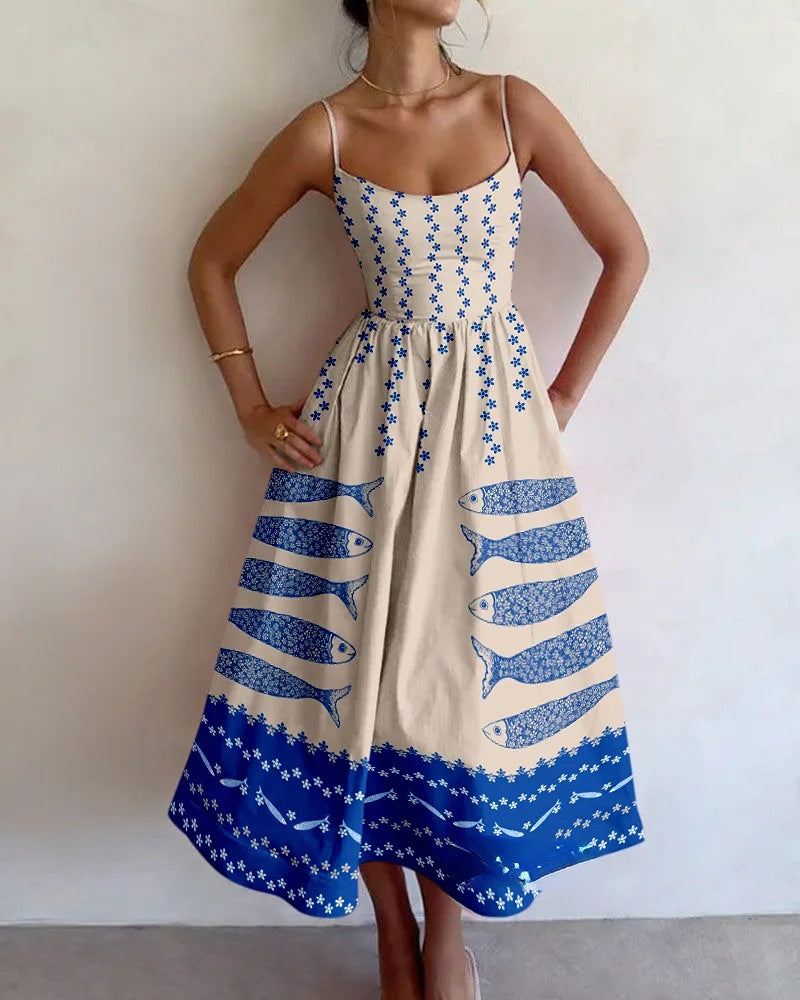 Elowette | Robe Midi Blue Harbor