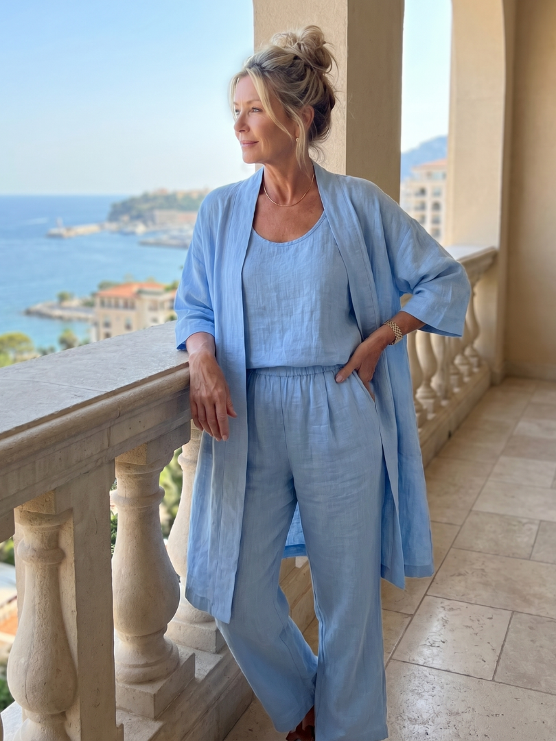 Yael | Ensemble de Haut et Pantalon Décontracté en Trois Pièces