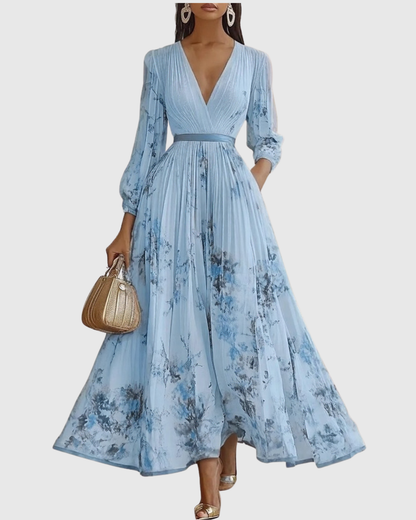 Rowella | Robe Maxi Plissée Élégante