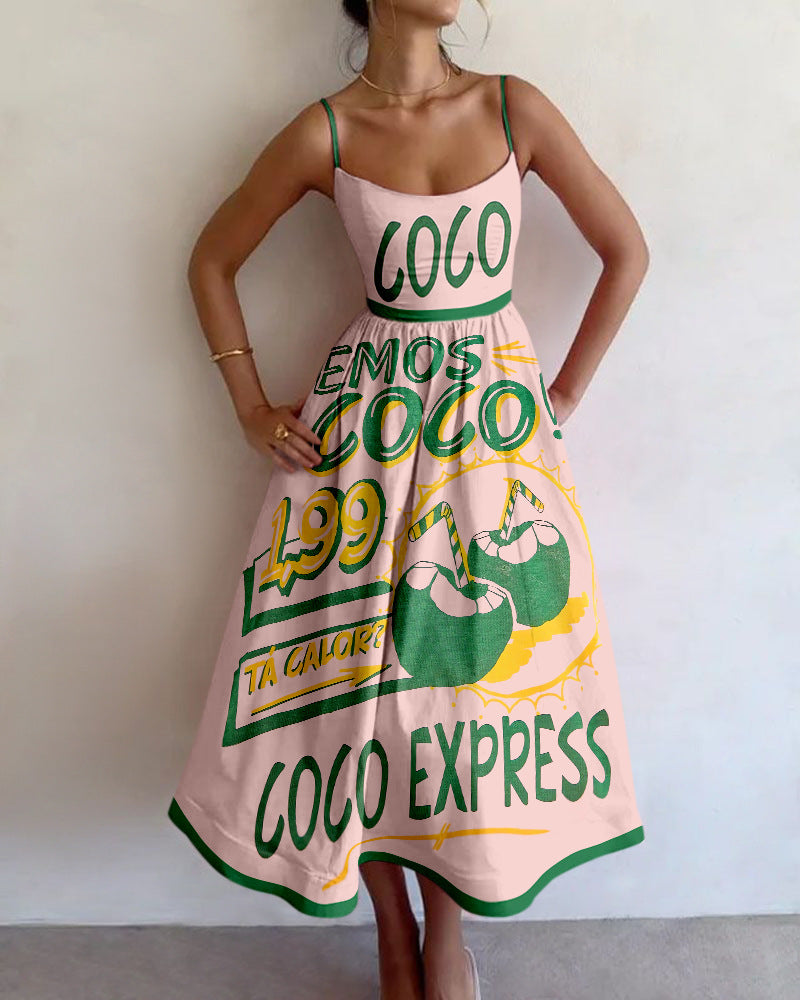 Tallulah | Robe Midi Marché Tropical
