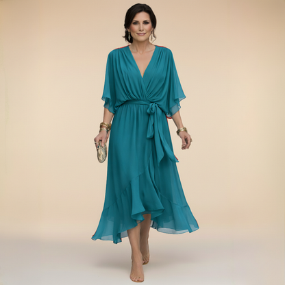 Sarah™ | Robe Midi Style Cache-Cœur Élégante