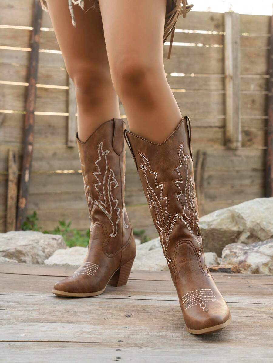 Vera | Brown Western Boots