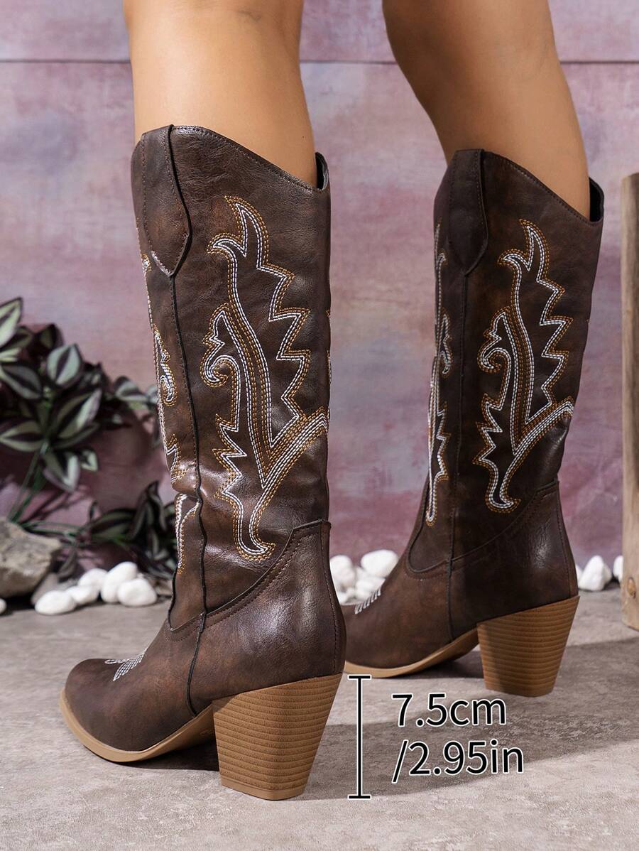 Vera | Brown Western Boots