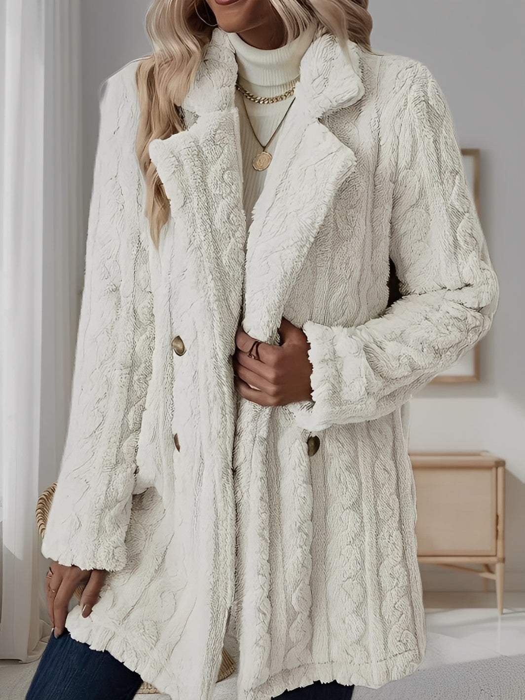 Grace | Luxe Cable-Knit Cardigan Coat