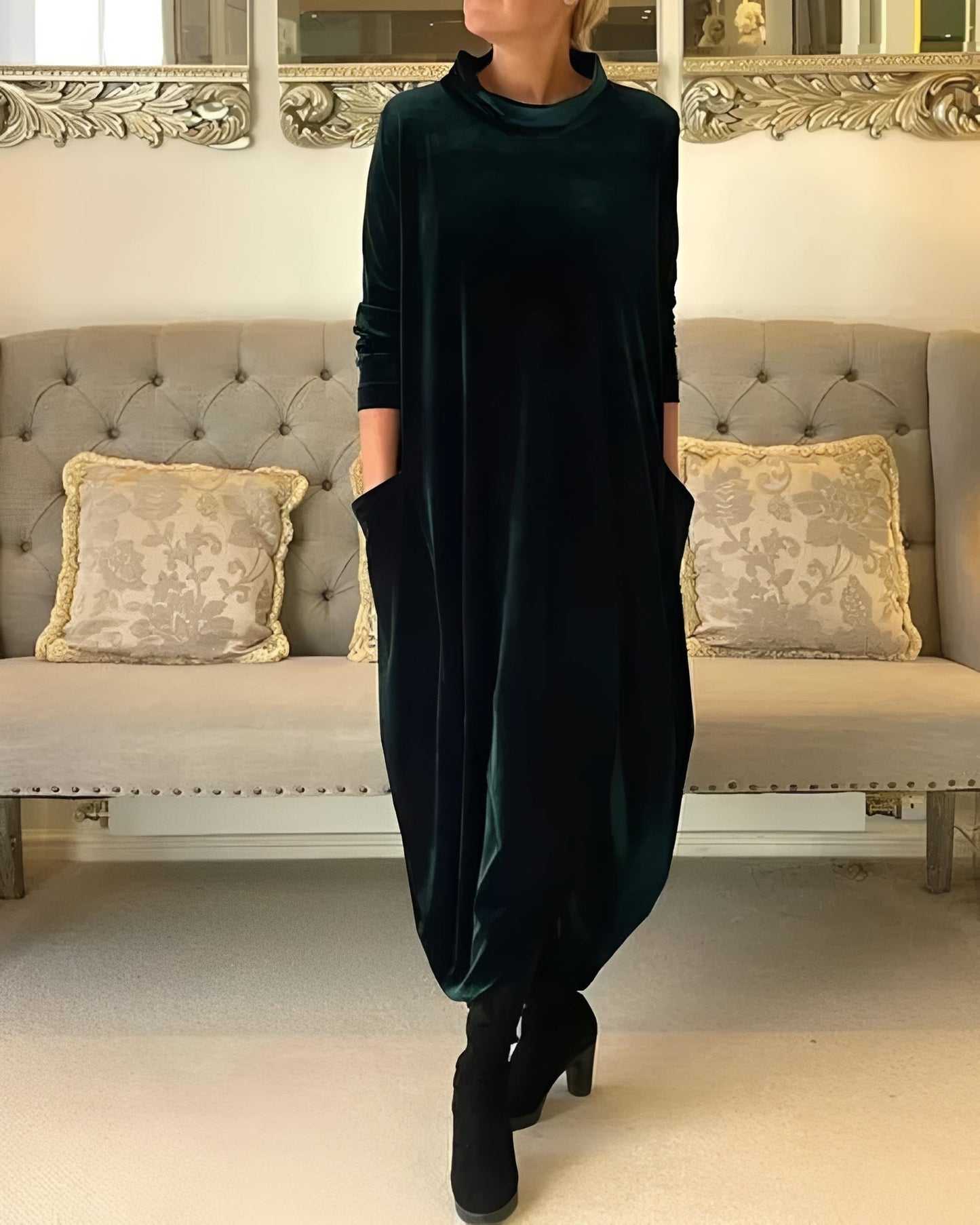 Lisette | Flowy Velvet Maxi Dress