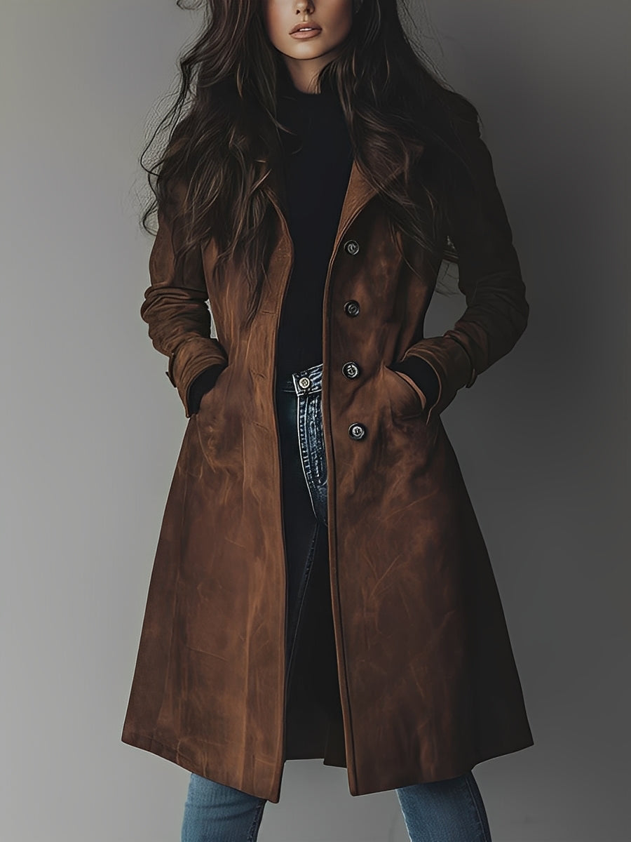 Gloria | Suede Trench Coat