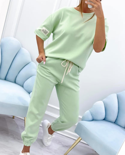 Lenaria™ | Short Sleeve Lounge Set