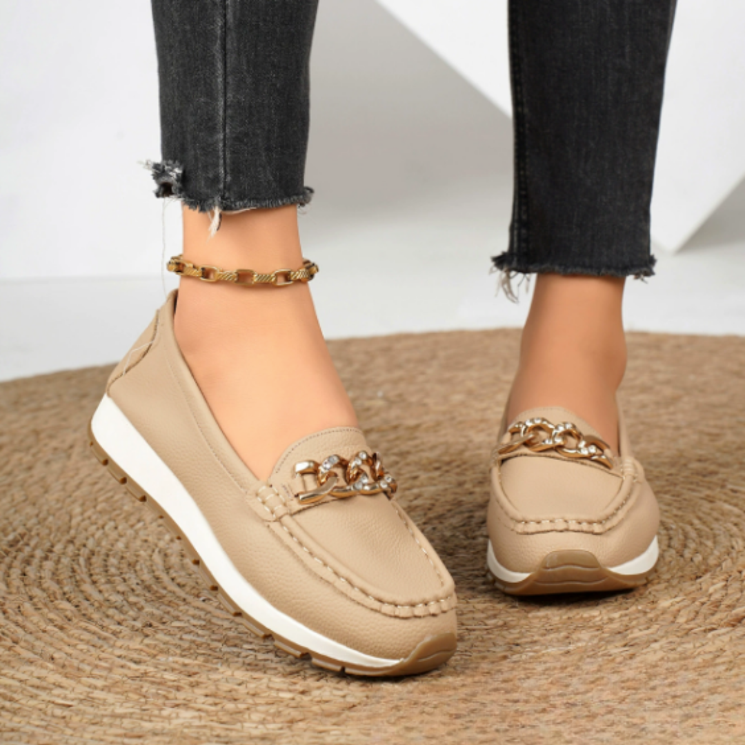 Evelyn - Mocassins à Boucle en Diamant