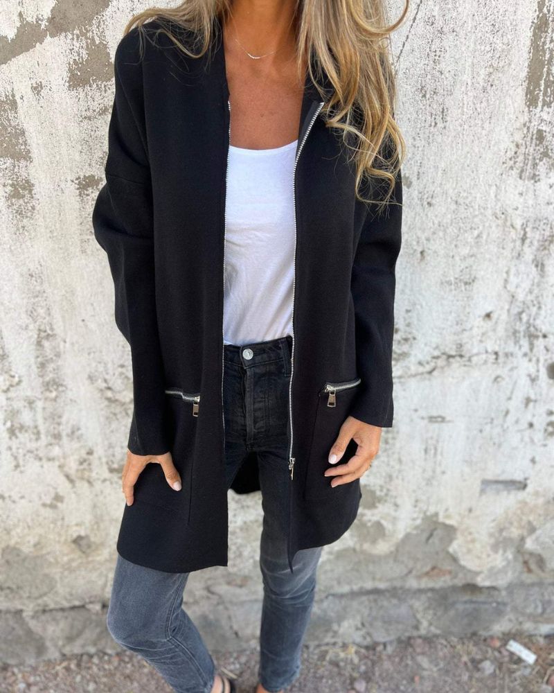 Veslina™ | Versatile Long Sleeve Zip Cardigan
