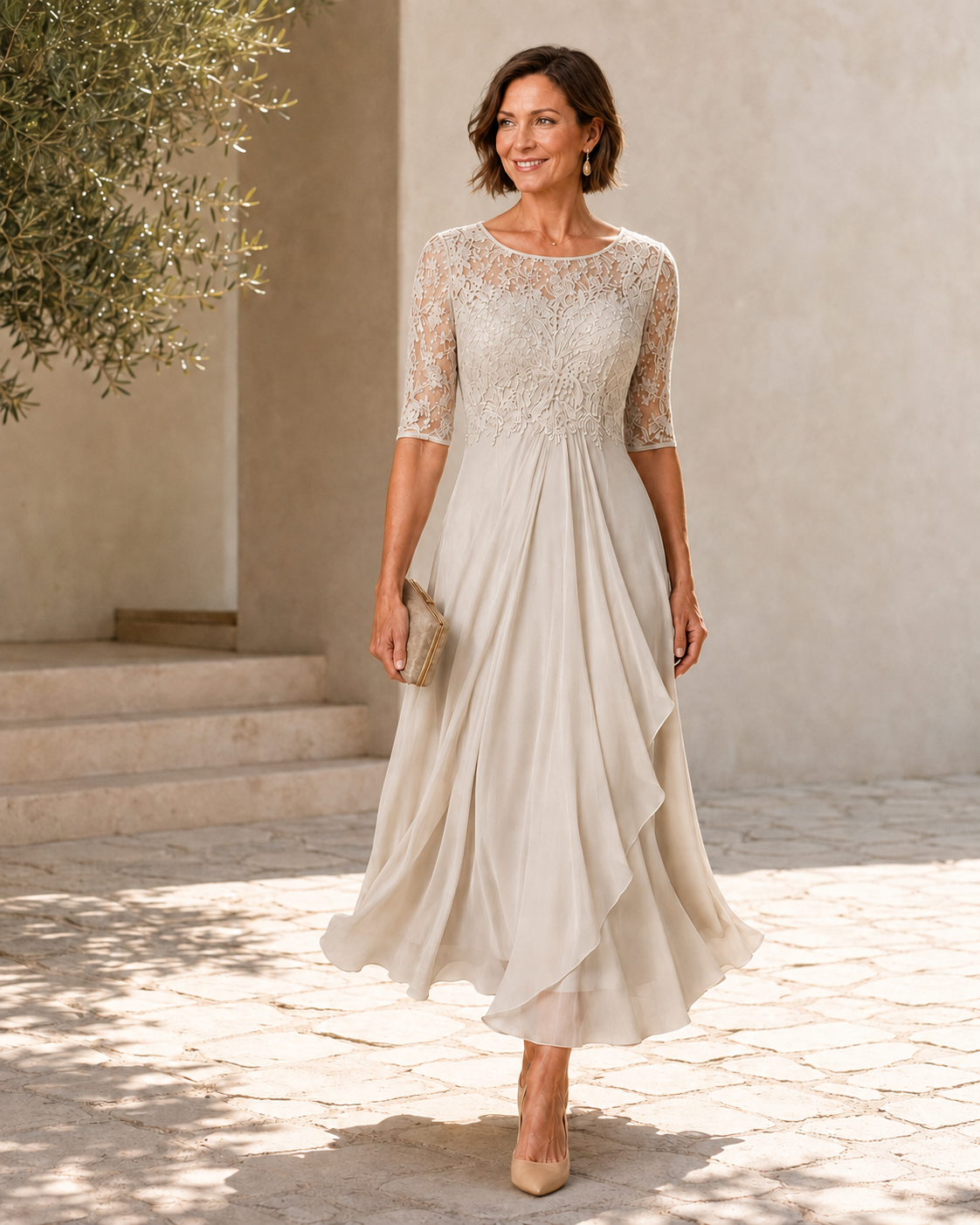Rosalie – The Flattering Lace Midi Dress