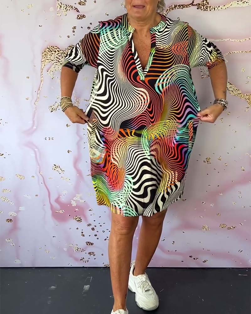 Sonia | Vestido Colorido con Escote en V