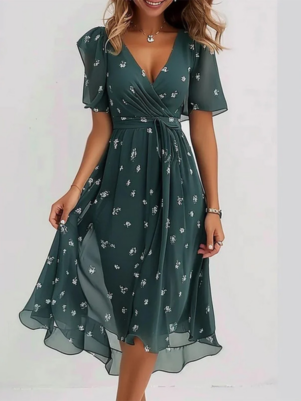 LAVINA™ – Vibrant Boho Midi Dress