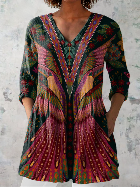 Manon | Blouse Longue avec Col en V