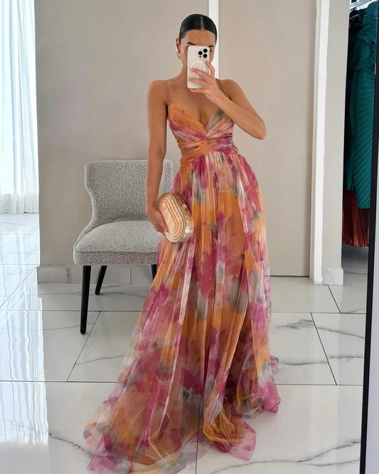 Serivana™ | Romantic Sunset Maxi Dress