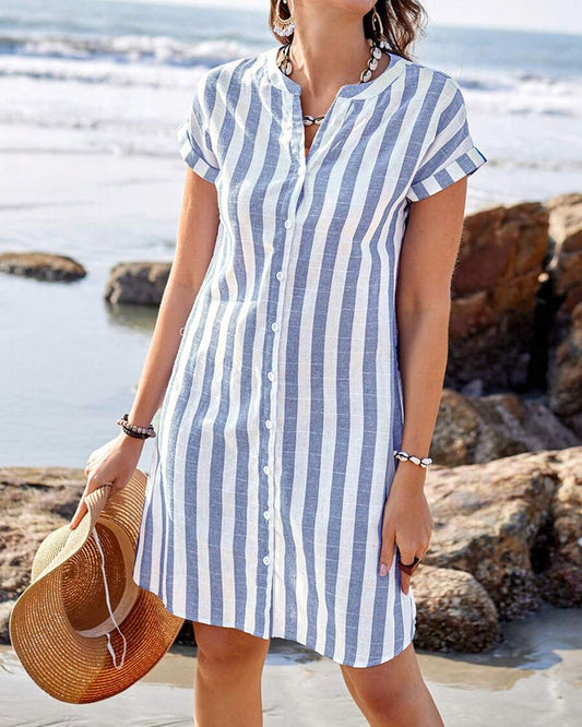 Eryndra™ | ELEGANT STRIPED DRESS