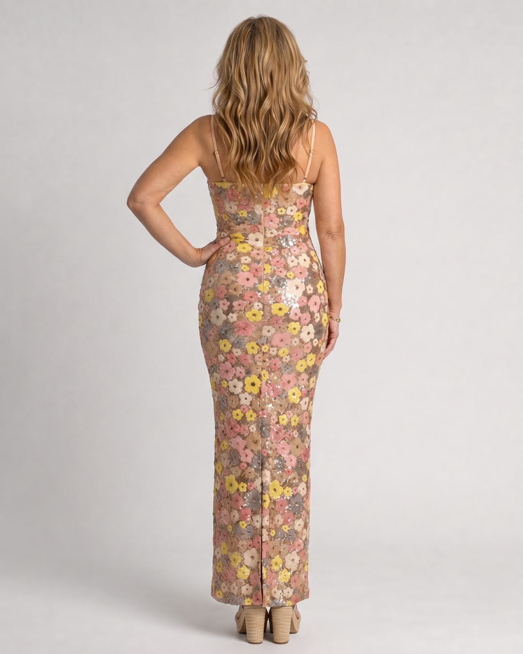 Siqua | Robe Midi Bodycon Sans Manches à Imprimé Floral
