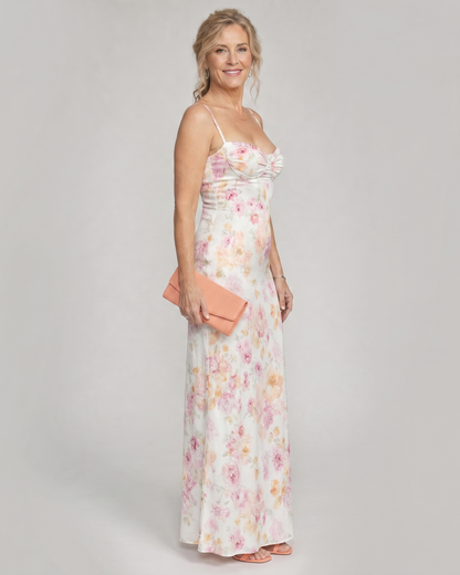 Colia | Robe Maxi Bodycon à Fleurs Douces
