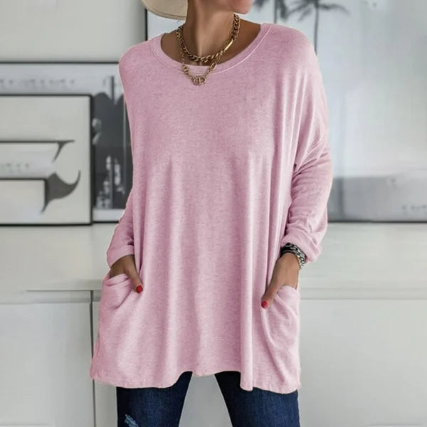 Evanya™ | Relaxed Long Sleeve Top