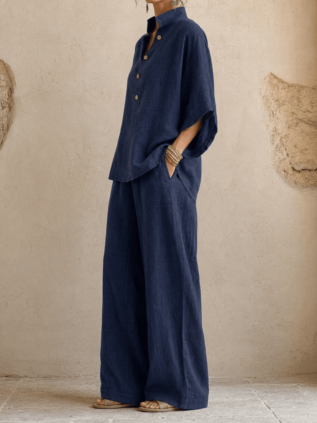 Maribel | Batwing Sleeves and Wide-Leg Trousers