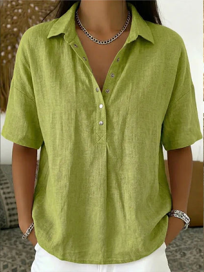 Noellea™ | Relaxed Collar Button Top