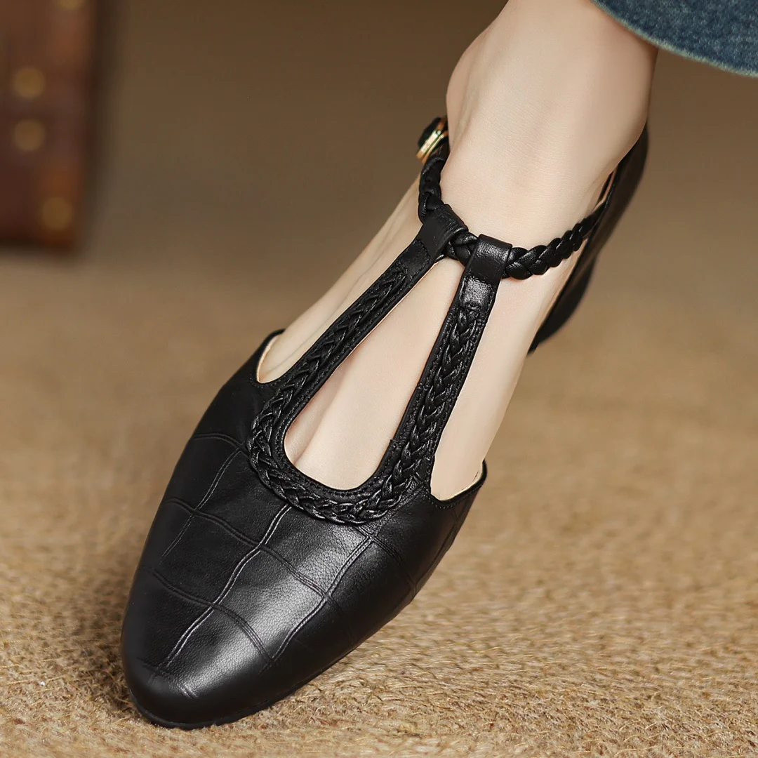 Leather Mary Janes