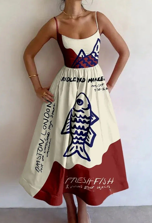 Merriton | Robe Midi Croquis Côtier