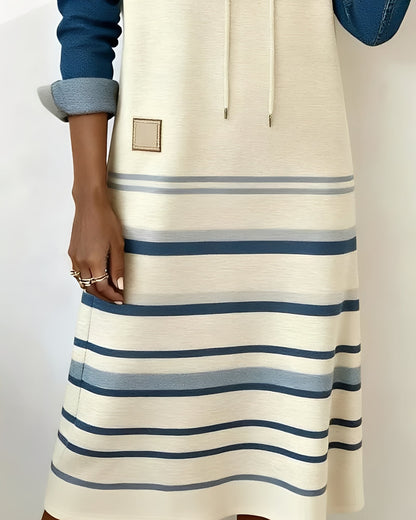 Ariana | Striped Hooded Dress