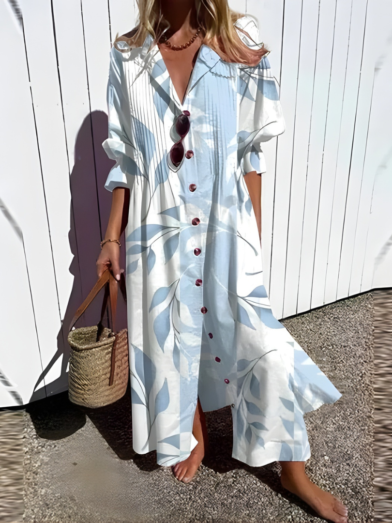 Faryvella™ | Artistic Pattern Casual Maxi Dress