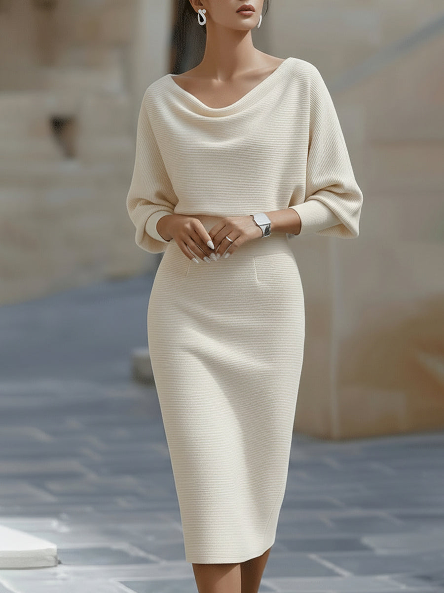 Winnie™ | Robe minimaliste manches drapées