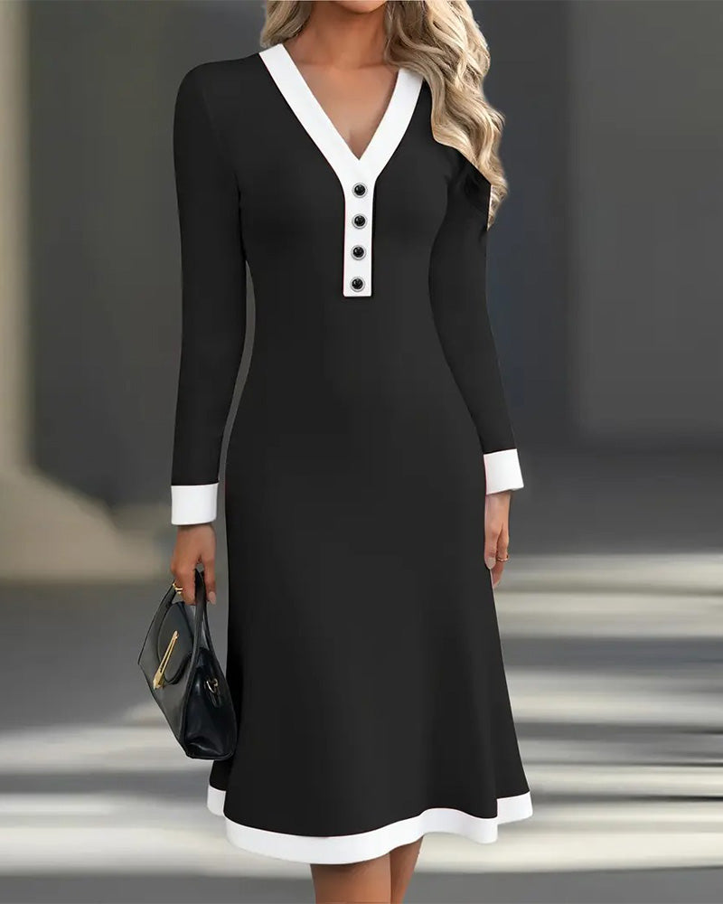 Robe Longue à Manches Longues Kaylin™ Élégante