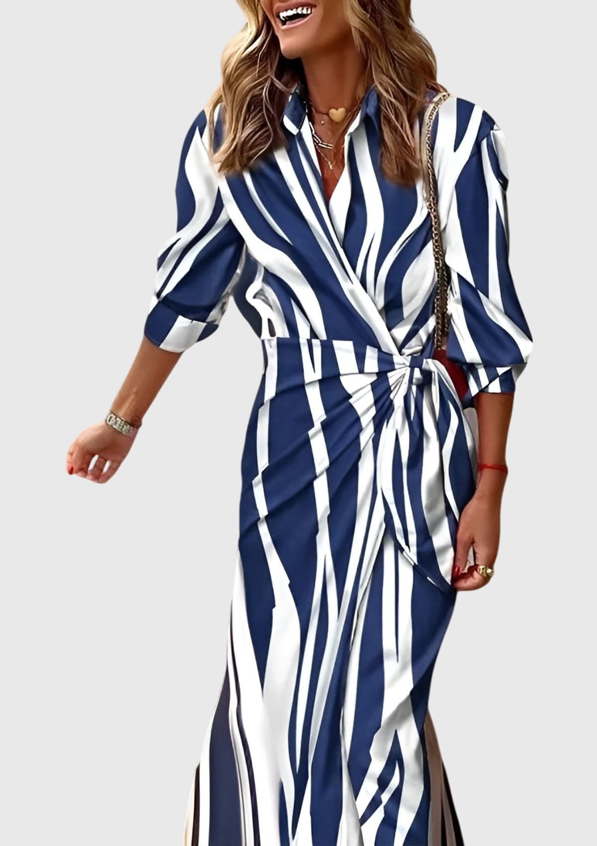 Everly | Robe Enveloppante Élégante Avec Imprimé