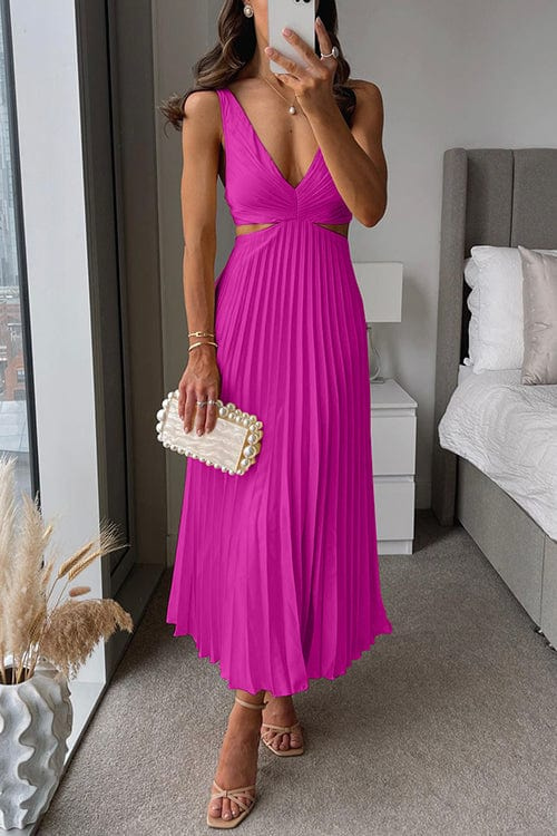 Silvia | Pleated Dress with Elegant Details