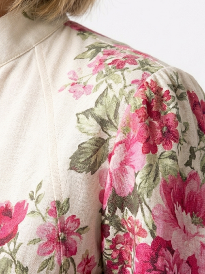 Kennedy | Robe maxi à manches longues florale avec ceinture