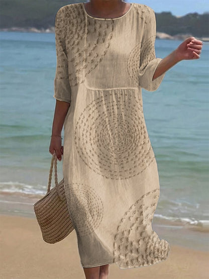 Robe décontractée femme brodée.