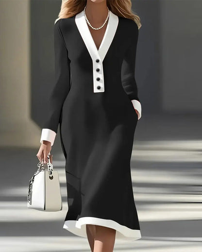 Robe Longue à Manches Longues Kaylin™ Élégante