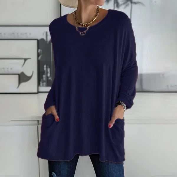 Evanya™ | Relaxed Long Sleeve Top