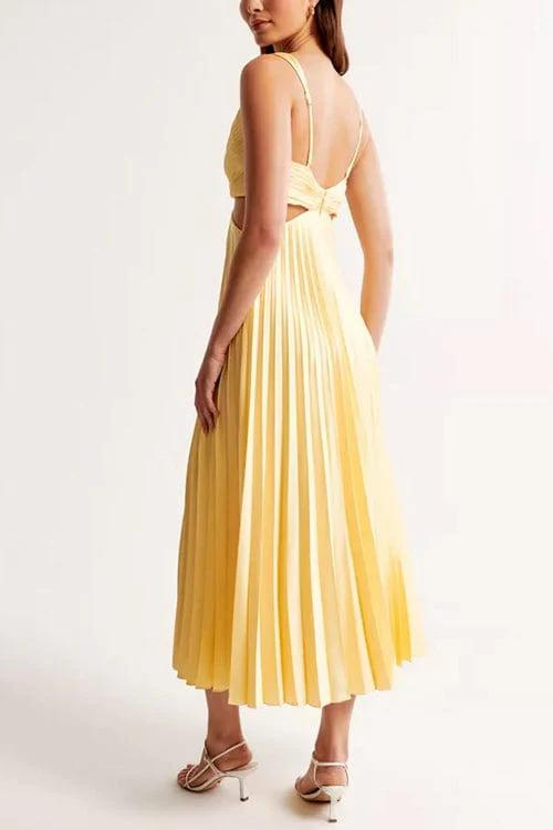 Silvia | Pleated Dress with Elegant Details