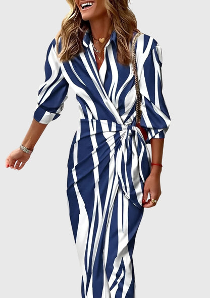 Everly | Robe Enveloppante Élégante Avec Imprimé