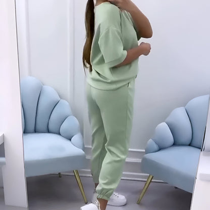 Lenaria™ | Short Sleeve Lounge Set